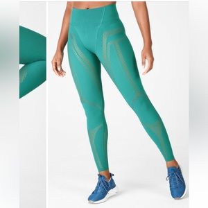 Fabletics SculptKnit High-Waisted Legging- M in Teal